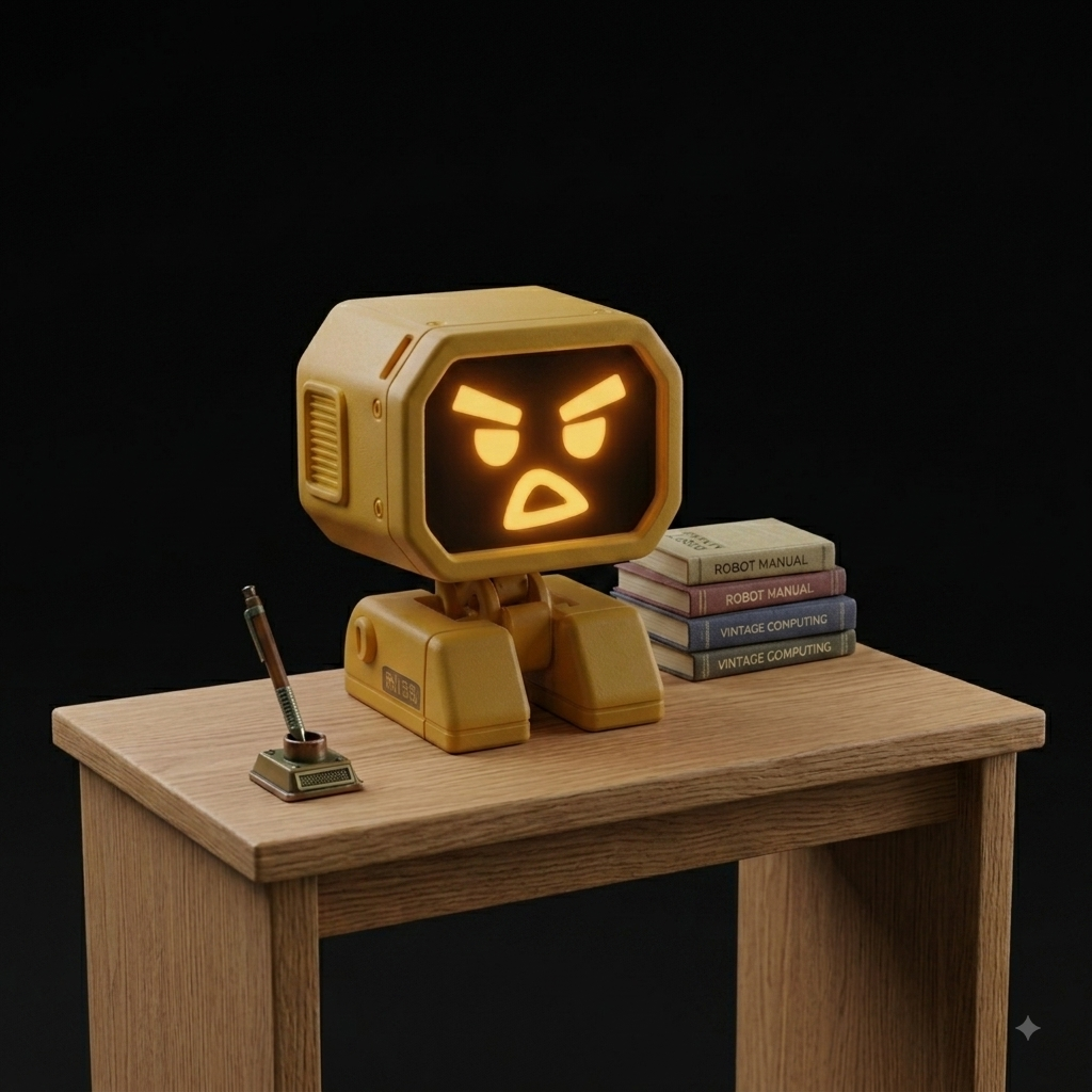 Evilbot 站在人类桌面上